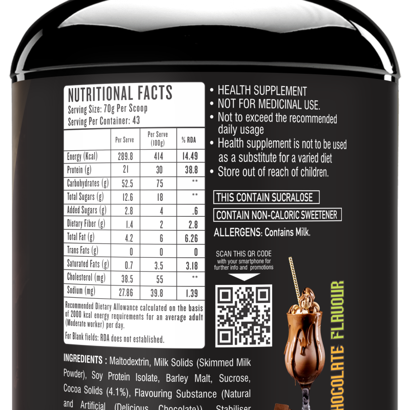 Mass Gainer - Chocolate 3KG (Black Series)